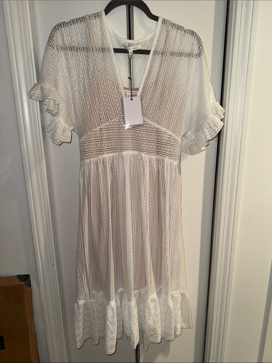 Endless Rose Dresses & Skirts - Endless Rose White Lace V-Neck Tiered Dress